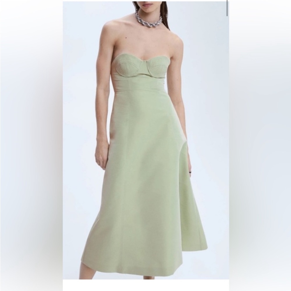 Mango corset midi dress